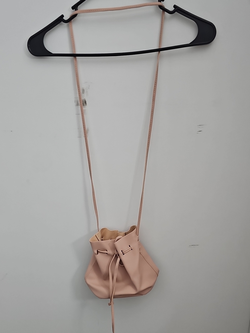 Women's Drawstring Bucket Bag - Blush Pink